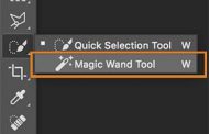 استفاده از ابزار Magic Wand